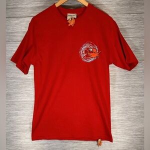 '90s Y2K Vintage Piranha Joe St MAARTEN  3D Tag Logo M